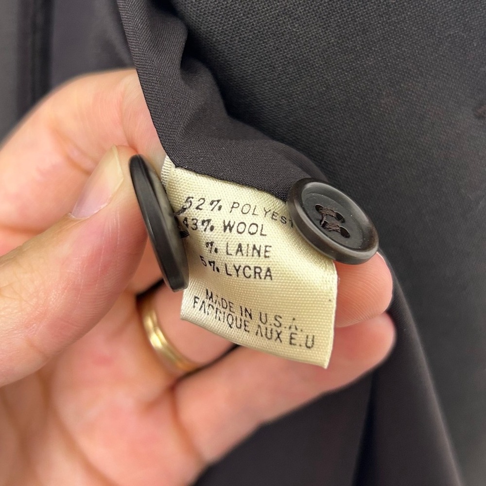 Theory Women's Blazer Sz S Wool Blend Jacket Career Business gray two button - Picture 4 of 10